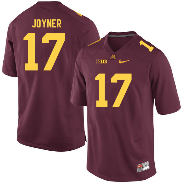 Men #17 Jah Joyner Minnesota Golden Gophers College Football Jerseys Sale-Maroon